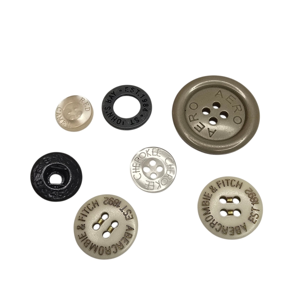 Mixed Branded Replacement Button Lot  7pc Variety Set Apparel Repair Buttons